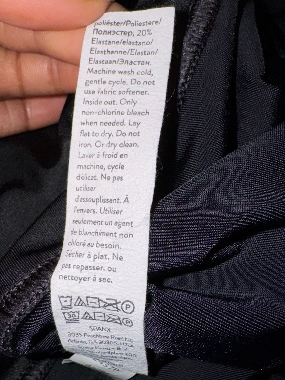 SPANX Black Leggings with Red Brand Tag - Picture 7 of 10